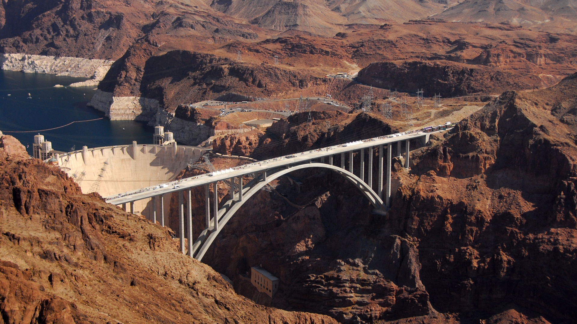 Colorado River Bridge over Hoover Dam in United States